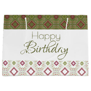 Sacola Para Presentes Grande Um Na moda Feliz Aniversário Grande Saco de Papel
