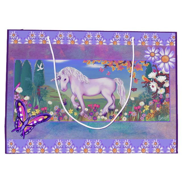 Sacola Para Presentes Grande Um paraíso roxo (Verso)