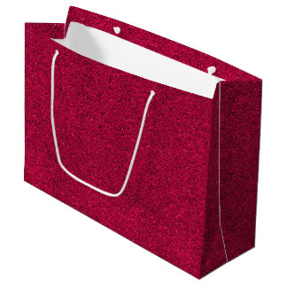 Sacola Para Presentes Grande Uma bolsa de presente brilhante vermelha com alças