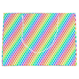 Sacola Para Presentes Grande Uma bolsa de presente colorida com um arco-íris vi
