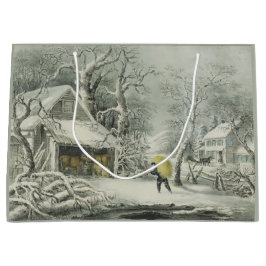 Sacola Para Presentes Grande Uma Manhã Neve