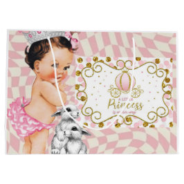 Sacola Para Presentes Grande Uma pequena princesa está a caminho.