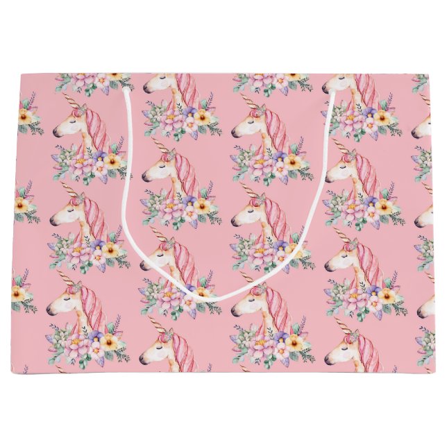 Sacola Para Presentes Grande Unicorn (Frente)