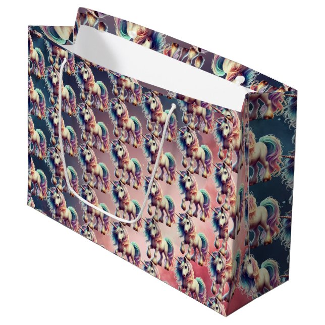 Sacola Para Presentes Grande Unicorn Gift Bag (Frente inclinada)