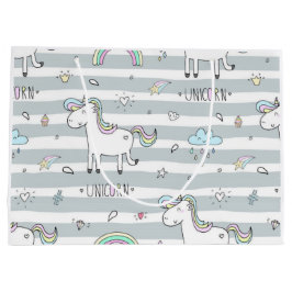 Sacola Para Presentes Grande Unicórnio