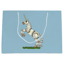 Sacola Para Presentes Grande Unicórnio Mecânico