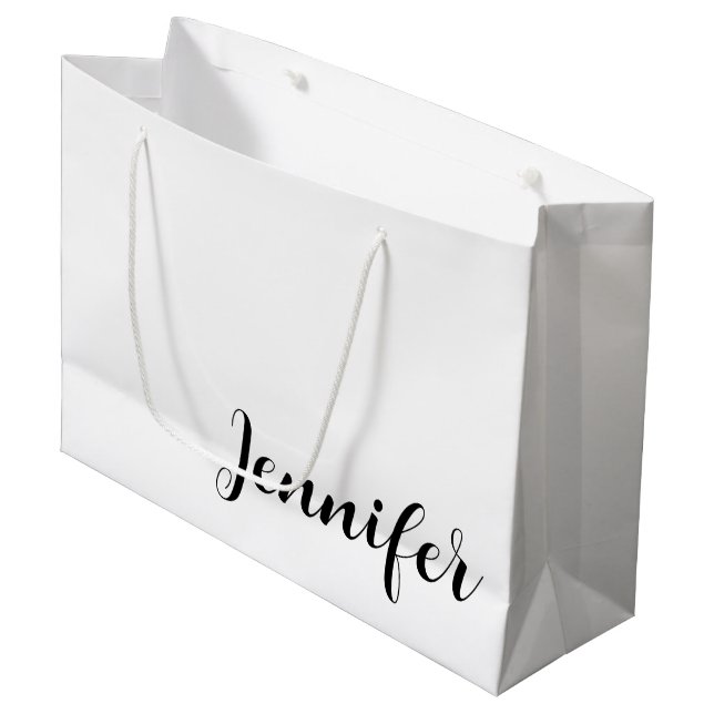Sacola Para Presentes Grande Unique Printed Large Gift Bag with Custom Name (Frente inclinada)