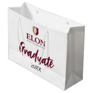 Sacola Para Presentes Grande Universidade Elon Formando 20XX