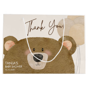 Sacola Para Presentes Grande Urso Bonito Que Podemos Esperar Chá de fraldas De