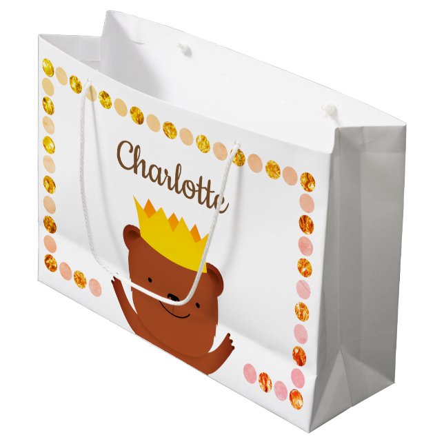 Sacola Para Presentes Grande Urso de Partido (Frente inclinada)