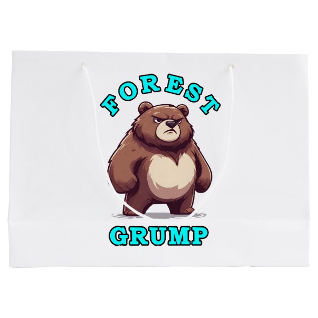 Sacola Para Presentes Grande Urso Engraçado (Verso)