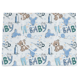 Sacola Para Presentes Grande Ursos De Bebê