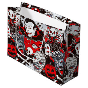 Sacola Para Presentes Grande Vampiros Noite de Presente - Grande, Brilhante