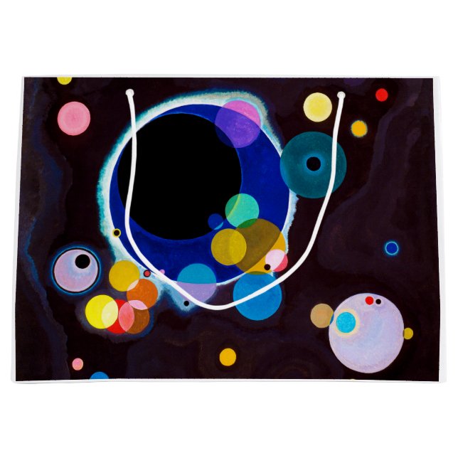 Sacola Para Presentes Grande Vários Círculos, Wassily Kandinsky (Frente)