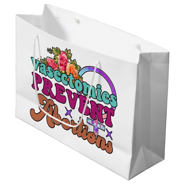 Sacola Para Presentes Grande Vasectomias Impedem Abortos Sacos-Presente (Frente inclinada)