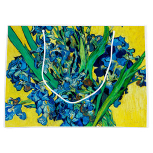 Sacola Para Presentes Grande Vaso com Íris, Van Gogh