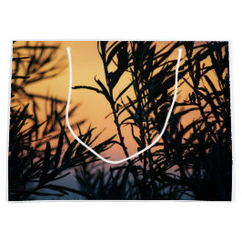 Sacola Para Presentes Grande Vegetação no pôr do sol