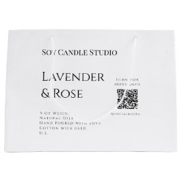 Sacola Para Presentes Grande vela de soja de lavanda rosa negócio adicionar cód