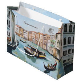 Sacola Para Presentes Grande Venetian Gondolas E Vaporetto