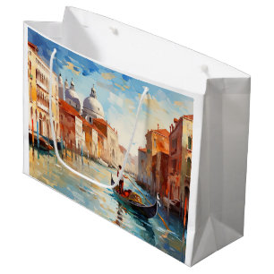 Sacola Para Presentes Grande Veneza Pintada, Itália