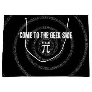 Sacola Para Presentes Grande Venha ao lado do Geek para Pi