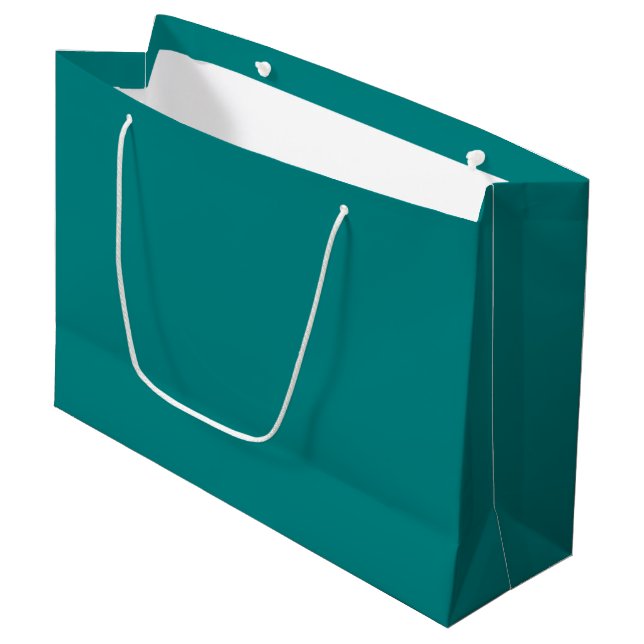 Sacola Para Presentes Grande Verdadeiro Teal (Frente inclinada)