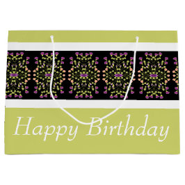 Sacola Para Presentes Grande Verde Brilhante Moderno