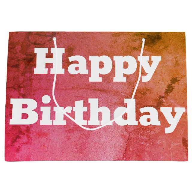 Sacola Para Presentes Grande Verde rosa e Dourado (Frente)