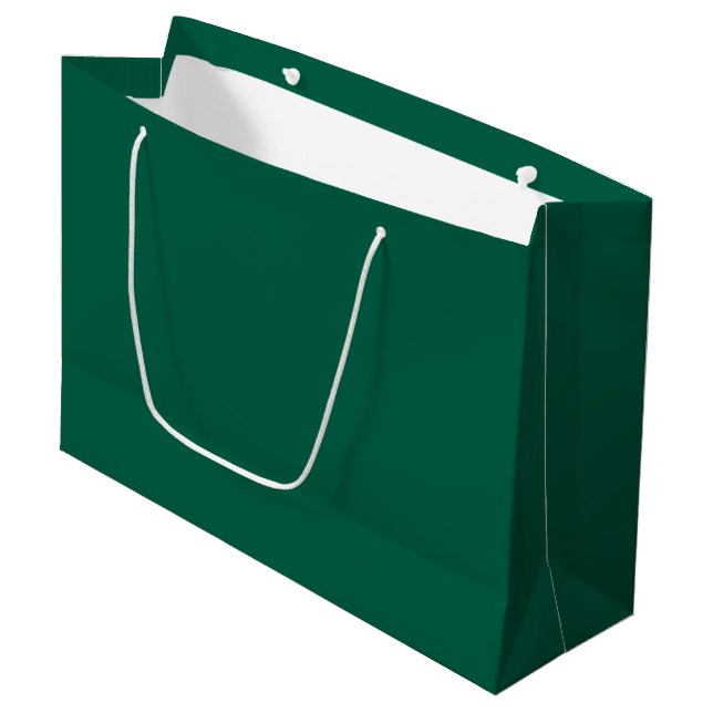 Sacola Para Presentes Grande Verde viridiano sólido (Frente inclinada)