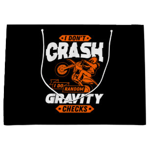 Sacola Para Presentes Grande Verificações de Gravidade Aleatórias - Motocross &