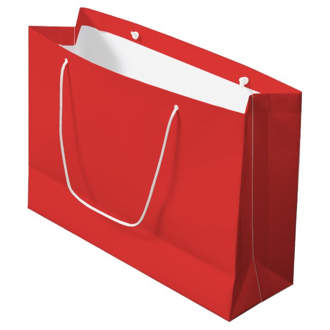 Sacola Para Presentes Grande Vermelho (Frente inclinada)