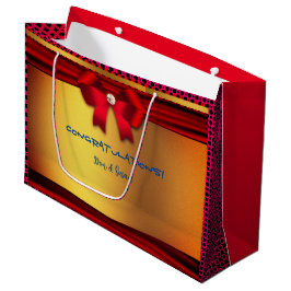 Sacola Para Presentes Grande Vermelho - Celebração de Casamento & Mais - Grande