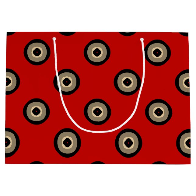 Sacola Para Presentes Grande Vermelho Clássico e Preto (Frente)