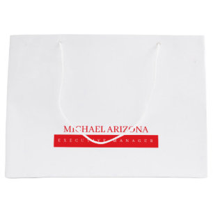 Sacola Para Presentes Grande Vermelho Preto e Branco Minimalista Simples Modern