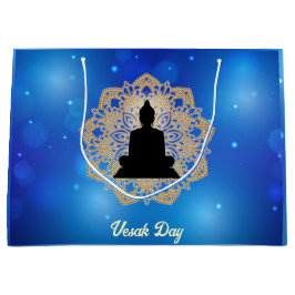 Sacola Para Presentes Grande Vesak Day Buddha e Mandala Vaisakha Purnima