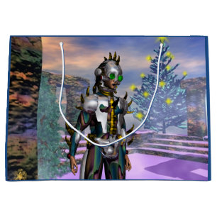 SACOLA PARA PRESENTES GRANDE VÉSPERA DE ANO NOVO DE UM CYBORG