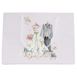 Sacola Para Presentes Grande Vestido de Noiva Bride & Groom