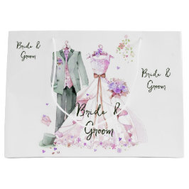 Sacola Para Presentes Grande Vestido de Noiva e Terno de Noivo