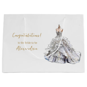 Sacola Para Presentes Grande Vestido de Noiva Personalizado para Chá de Noiva