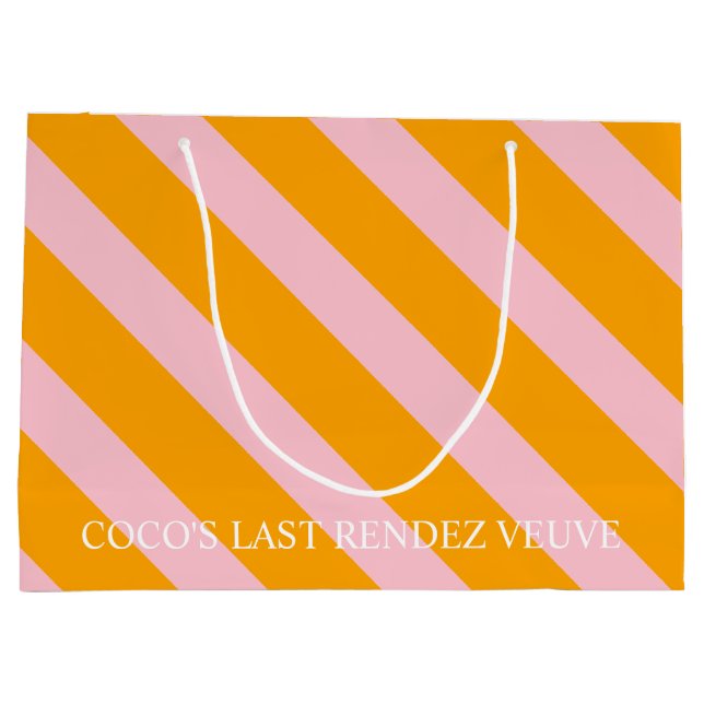 Sacola Para Presentes Grande Veuve Personalizável Antes de Voos com Nome (Verso)