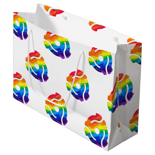 Sacola Para Presentes Grande Vibran do adaptador de gravação plástico de 45 RPM (Frente inclinada)