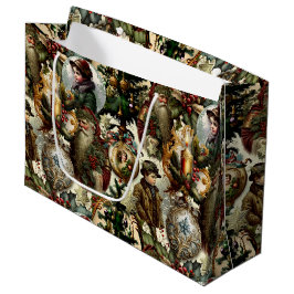 Sacola Para Presentes Grande Victorian Christmas Elegance