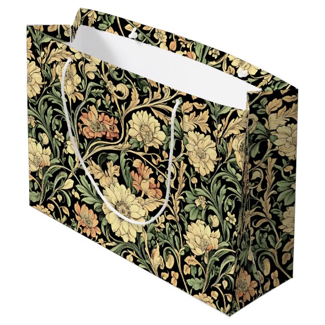 Sacola Para Presentes Grande Victorian-style floral pattern  (Verso inclinado)
