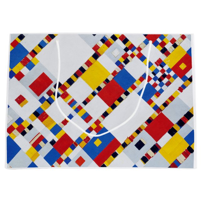 Sacola Para Presentes Grande Victory Boogie Woogie, Mondrian (Frente)