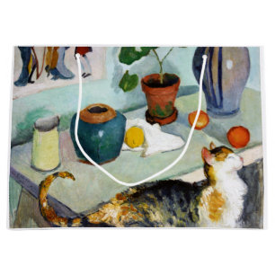 Sacola Para Presentes Grande Vida de Gato e Estática, August Macke