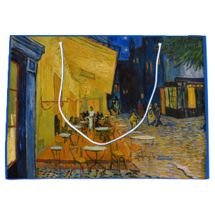 Sacola Para Presentes Grande Vincent van Gogh - Cafe Terrace à Noite