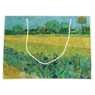 Sacola Para Presentes Grande Vincent van Gogh - Campo com irlandeses perto de A