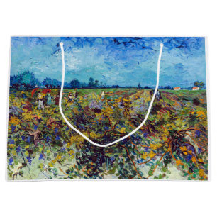 Sacola Para Presentes Grande Vincent van Gogh - Green Vineyard