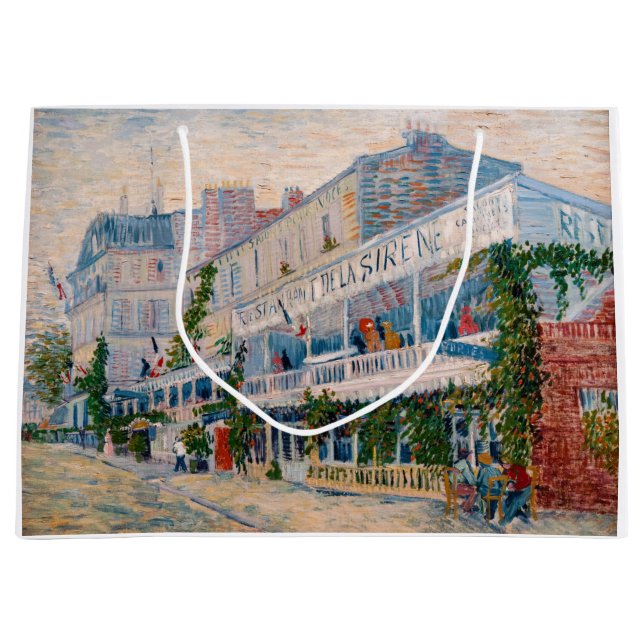 Sacola Para Presentes Grande Vincent van Gogh - O Restaurante da Sirene (Frente)