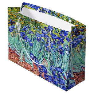 Sacola Para Presentes Grande Vincent Van Gogh pintando Íris